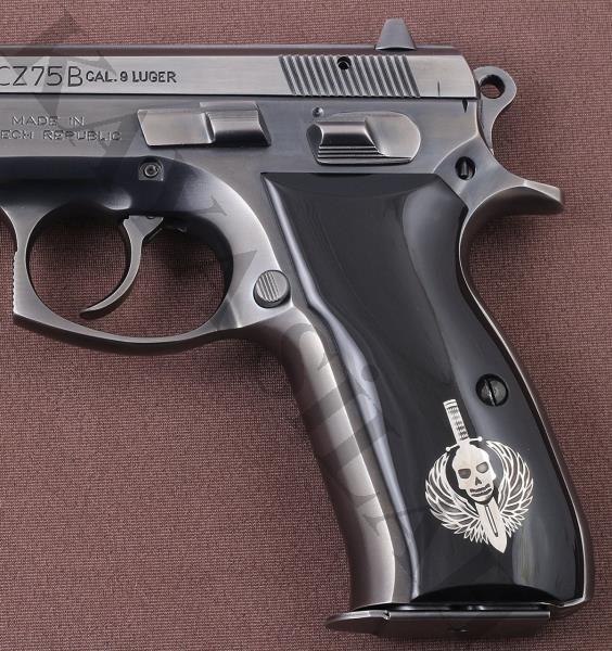 CZ 75 B İçin Gümüş Tasarım Siyah Kabze