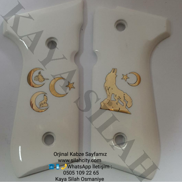 Beretta F92 Fs İçin Özel Beyaz Kabze