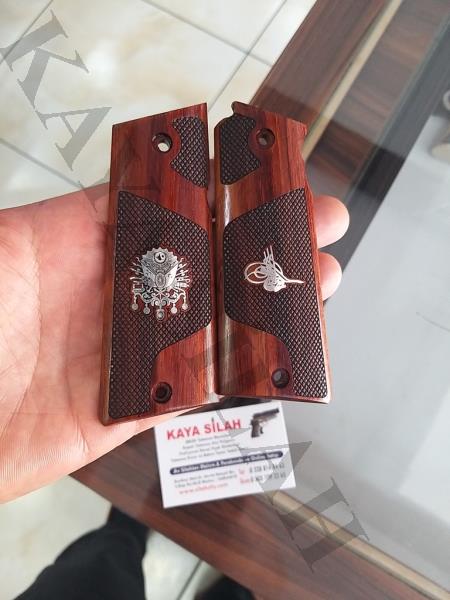 Star 9mm İçin Özel Gül Ağacı Kabze.