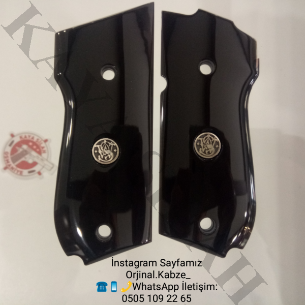 Smith Wesson Mod 39 İçin Siyah  Kabze