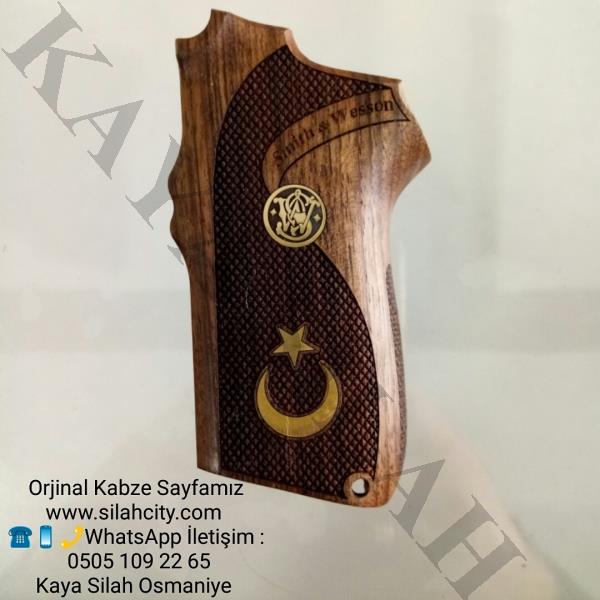 Smith Wesson Mod 6906 İçin Özel Ahşap Kabze