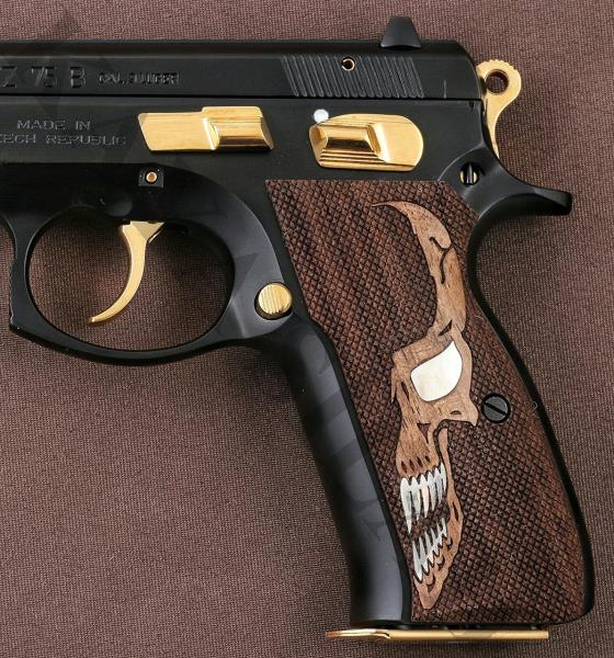 CZ 75 B İçin Gümüş Tasarım Ceviz Kabze