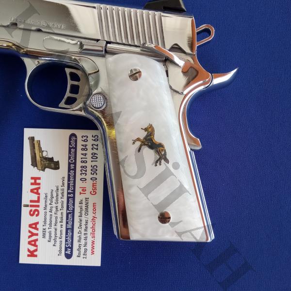 Colt 1911 İçin Orjinal Sedef Kabze.