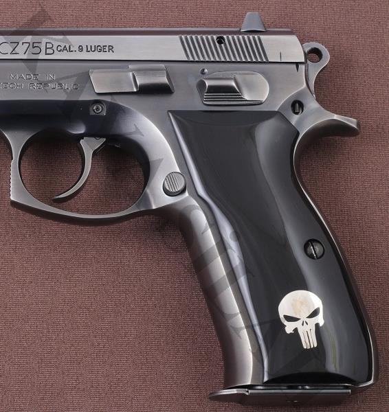 CZ 75 B İçin Gümüş Tasarım Siyah Kabze